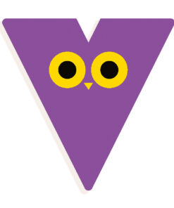 Állatdekor betű - V - Graphic animal letter