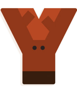Állatdekor betű - Y - Graphic animal letter