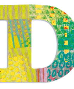 Dekorbetű - D - Peacock letter