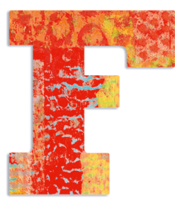 Dekorbetű - F - Peacock letter