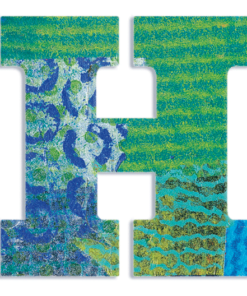 Dekorbetű - H - Peacock letter