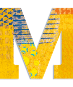 Dekorbetű - M - Peacock letter