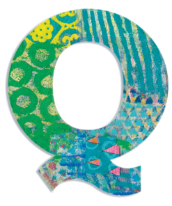 Dekorbetű - Q - Peacock letter