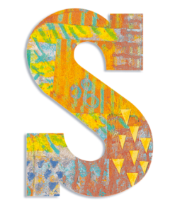 Dekorbetű - S - Peacock letter