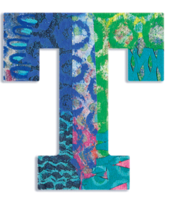 Dekorbetű - T - Peacock letter