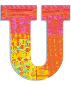 Dekorbetű - U - Peacock letter