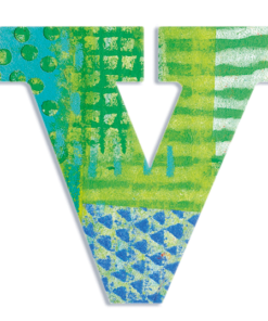 Dekorbetű - V - Peacock letter