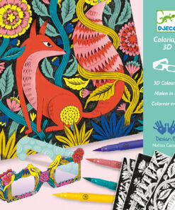 Festés és színezés filctollal - Fantázia kerekerdő 3D - Fantasy forest 3D