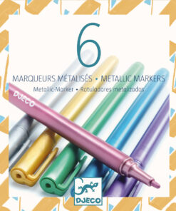 Filctoll készlet - 6 fémfesték filctoll - 6 metalic markers