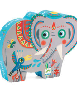 Formadobozos puzzle - Elefánt és barátai, 24 db-os - Haathee, Asian elephant