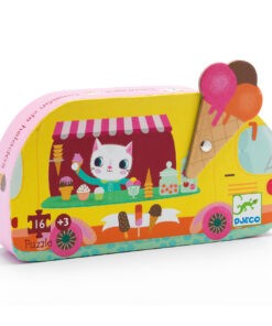 Formadobozos puzzle - Fagyis kocsi, 16 db-os - Ice cream truck
