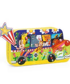 Formadobozos puzzle - Szivárványbusz, 16 db-os - The rainbow bus