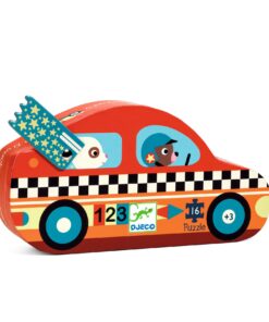 Formadobozos puzzle - Versenyautó, 16 db-os - The racing car