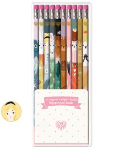 Grafit ceruza radíros végű - Lucille 10 db-os készlet - 10 Lucille pencils