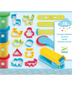 Gyurmaformázó készlet - Bevezetés a gyurmázásba, 4 alapszín + 21 eszköz - Introduction to dough