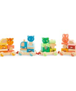 Húzható- és építőjáték - Kisvonat, 34 db-os - Créaroule, my little train