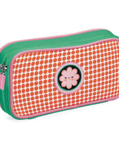 Tolltartó két rekesszel sok zsebbel - Virág - Fleur stationery kits