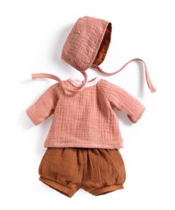 Játékbaba ruha - Barack nyári szett - Peach