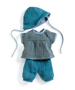 Játékbaba ruha - Nyár, tengerzöld-kék szett - Summer