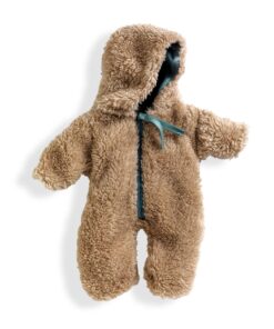 Játékbaba ruha - Tél, kapucsínó kezeslábas - Winter
