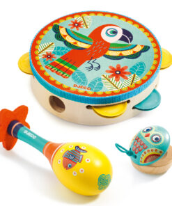 Játékhangszer készlet - Tambourine, maracas, castanet