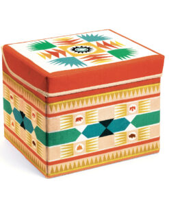 Játéktároló ülőke - Indián - Teepee toy box