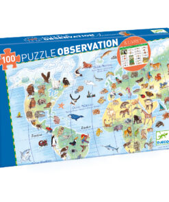 Megfigyeltető puzzle - Föld állatai, 100 db-os - Animals of the earth