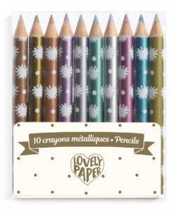 Mini színes ceruza - 10 metál színű készlet - 10 Chichi mini metalic pencils
