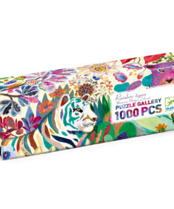 Művész puzzle - Szivárványos tigrisek, 1000 db-os - Rainbow Tigers