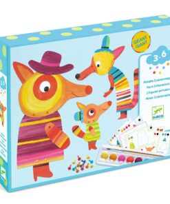 Művészeti műhely, festés - A róka család, bábok - The fox family