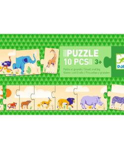 Sorozatkirakó puzzle - Kicsi és nagy, 10 db-os - Smal and big