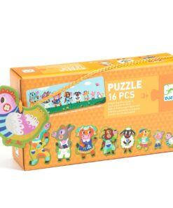Sorozatkirakó puzzle - Nagyok és kicsik a tanyán, 16 db-os - Big and small on the farm