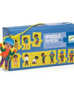 Sorozatkirakó puzzle - Öltözködés, 10 db-os - I am dressing up