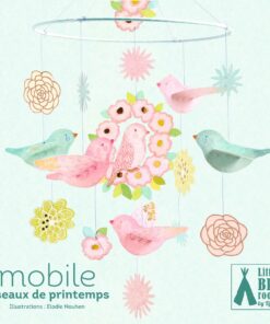 Szélmobil föggődísz - Tavaszi madárkák - Spring Birds