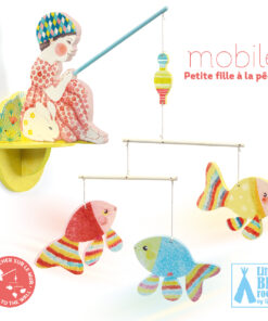 Szélmobil függődísz - Horgászó lányka - Fishergirl