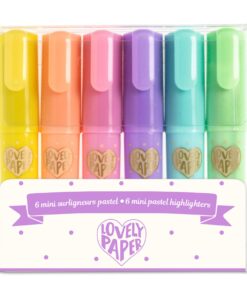 Szövegkiemelő mini toll készlet 6 pasztell színben - 6 mini pastel highlighters
