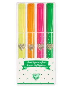 Szövegkiemelő toll készlet 4 neon színben - 4 neon highlighters