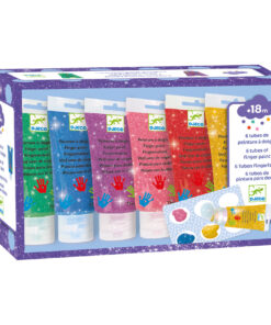 Ujjfesték - Hat csillámos szín - 6 tubes of finger paint - Glitter