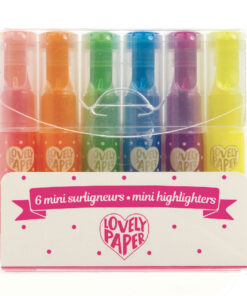 Szövegkiemelő toll mini készlet - 6 neon színben - 6 neon gel fluo highlighters