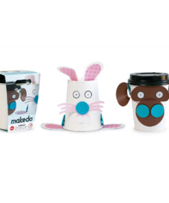 Csészefigurák - Nyúl és kutya - Makedo Cup Critters