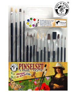 Ecsetkészlet - 15 féle ecset + 1 festő paletta