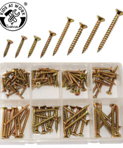 Facsavar készlet, különböző kadmiumozott facsavarokkal