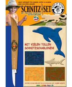 Fafaragó készlet, kés + A/6 méretű falap