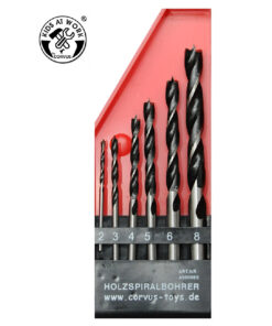 Fafúró készlet - 6 fúrószár 2-8 mm-ig