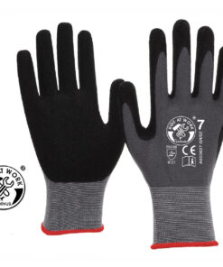 Munkakesztyű, kötött-mártott, méret 7