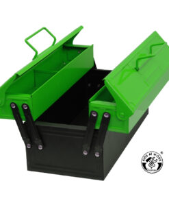 Szerszámtároló acéldoboz, zöld/fekete