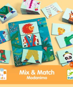 Fejlesztő játék - Állatdivat, 54 db-os - Eduludo Mix and Match Modanimo