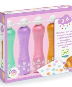 Marok filc készlet 4 gyöngyház színben - Pontozó színezés - Large dot markers