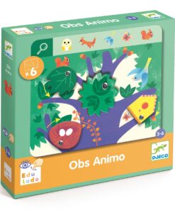 Fejlesztő játék, megfigyelés - Keress és pörgess, Állatok - Eduludo Obs Animo