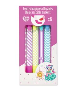 Mágikus filctolkészlet - 6 db radírozható filctoll - Magic erasable markers